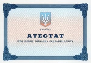 Аттестат школы 2010-2024 года